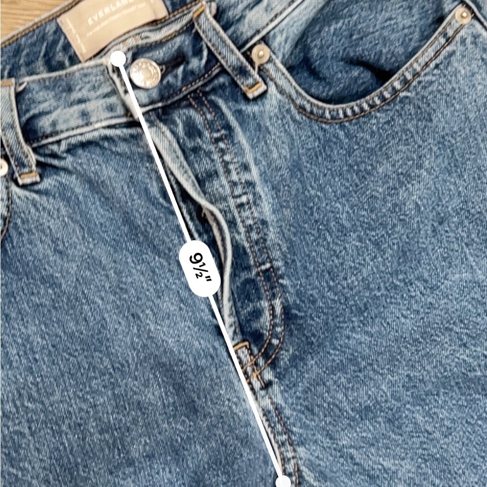 Everlane the high rise cheeky straight jean button fly - Picture 4 of 5